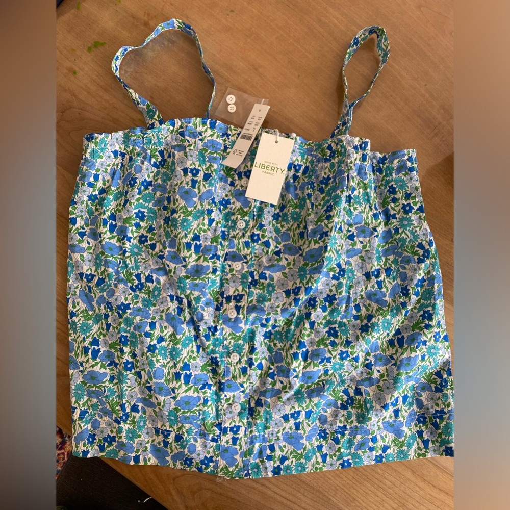 J Crew liberty fabric tank top